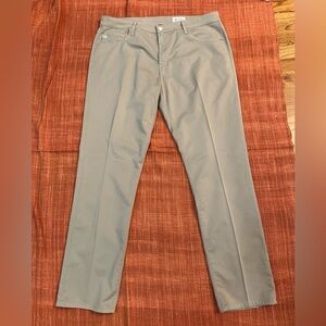 Adriano Goldshmied Pants Mens 38x32 Beige The Everett Golf Slim Straight Golfer